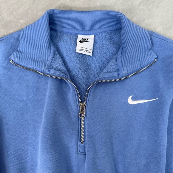 Women’s Nike Phoenix Fleece Half Zip Cropped Pullover Sweatshirt Large - Picture 4 of 16